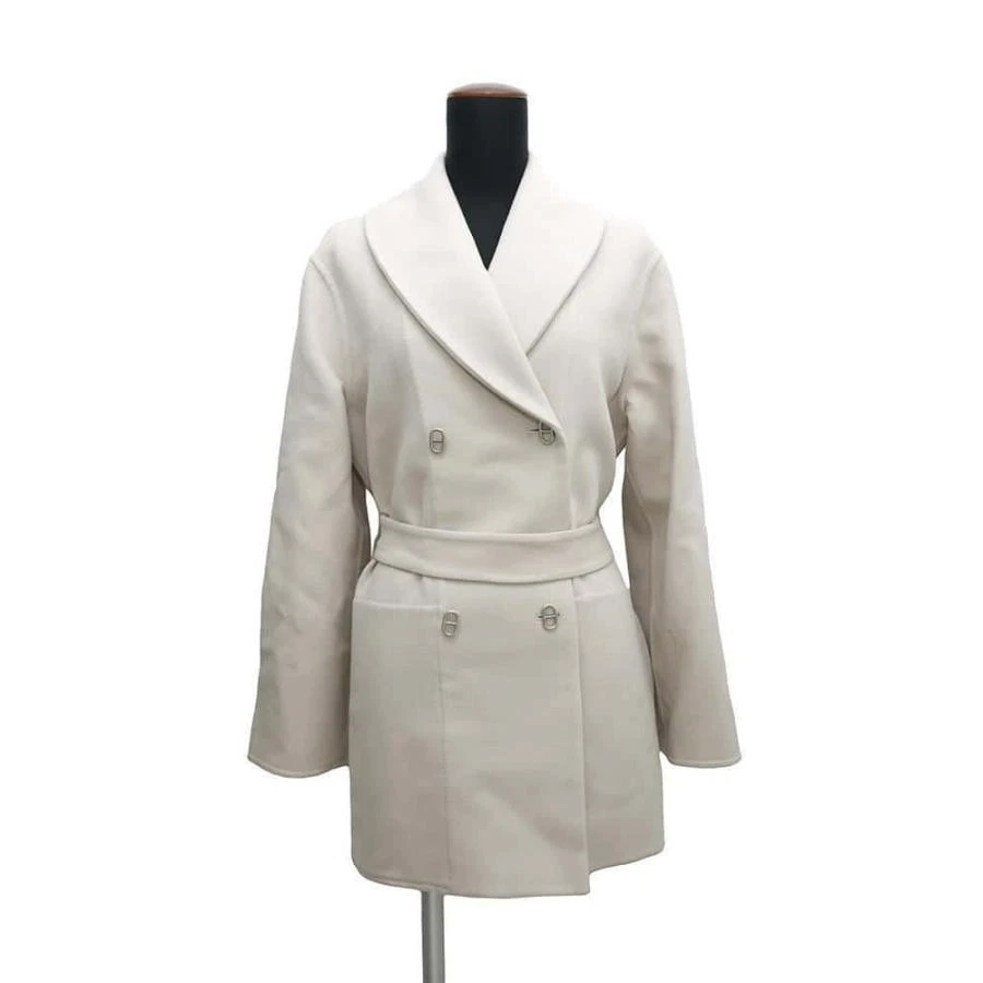 Hermes Coat Chain Dunker Wool Women's Size 36 Apparel Outerwear