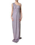 Dolce & Gabbana Purple Crystal OneShoulder EveningGown Women's Dress