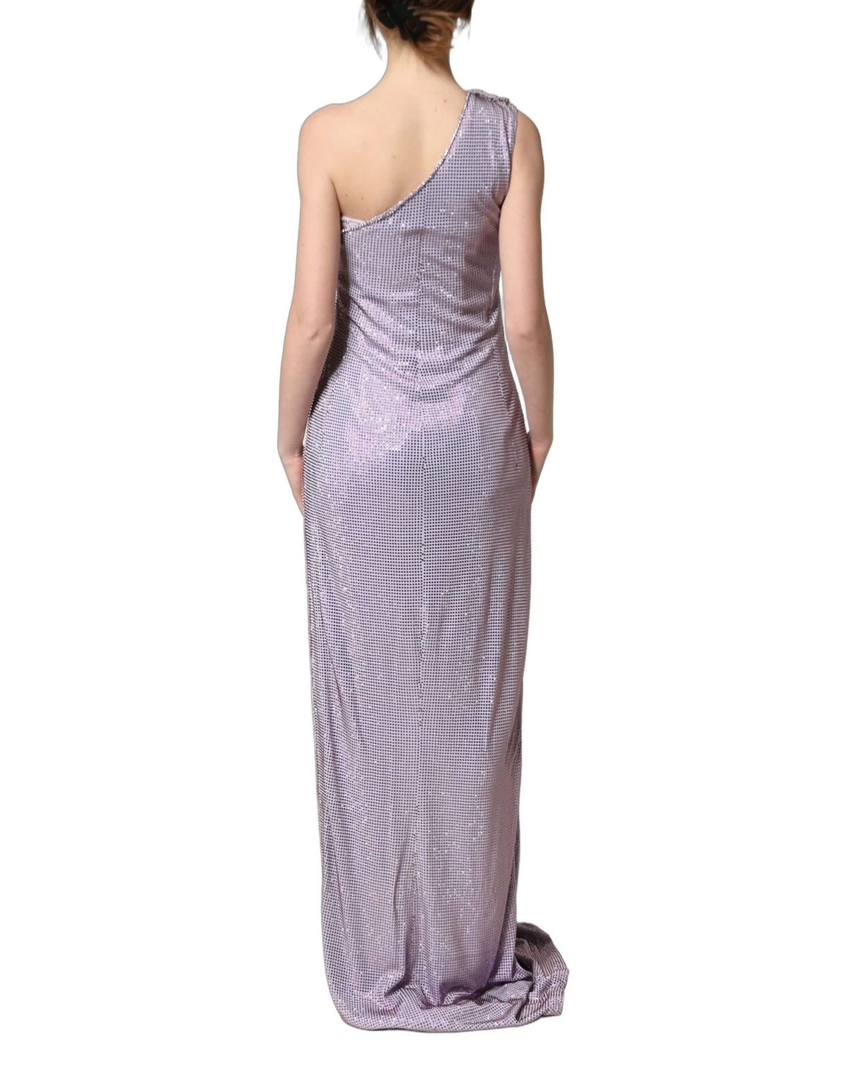 Dolce & Gabbana Purple Crystal OneShoulder EveningGown Women's Dress